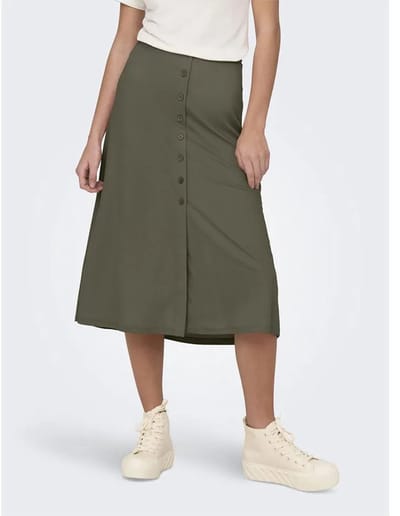 Only Jany Midi Rok Groen L Vrouw
