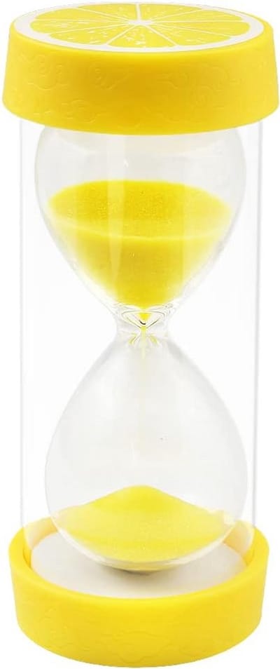 Dailygoods- Zandloper 5 Minuten - Fruit Zandtimer - Veiligheid - Decoratief - Praktisch - Kunststof/Glazen Buiskleur - Timer