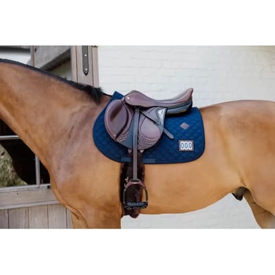 Kentucky Horsewear - Zadeldoek diamond wedstrijd met 2 nummer jumping marine