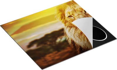Chefcare Inductie Beschermer Leeuw - Leeuwenkop - 60x50 cm - Afdekplaat Inductie - Kookplaat Beschermer - Inductie Mat