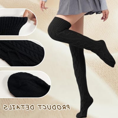Overknee Winterkniekousen voor Dames en Meisjes, Gebreide Lange Beenwarmers en Kousen voor Extra Warmte en Comfort