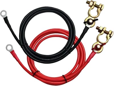 Accukabel Verlenging - Startkabel Set - Voertuig Onderhoud - Hoge Geleider Koper - 2 Stuks - Zwart