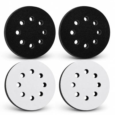 Polijstschijven 125mm - Schuursponzen Bufferpads - Oppervlakken Bewerken - Schokabsorberend Zacht Spons - 4 Stuks - Zwart Wit