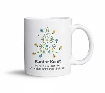 Grappige Kantoor Kerst Mok 330 ml – “Kantoor Kerst” Humoristische Kerst Koffie- & Theebeker Cadeau