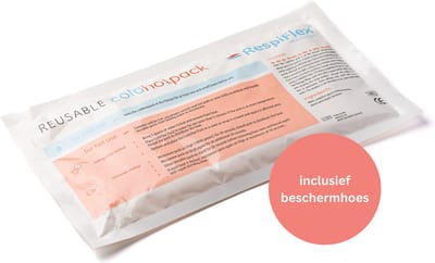 Respiflex herbruikbaar koud of warm kompres 2 stuks – warmte- en koudetherapie - inclusief gratis cover met velcro band