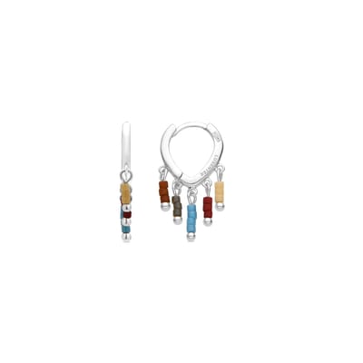Luxenter Oorbellen van 925 sterling zilver en veelkleurige lak met rhodiumafwerking - Lelsi