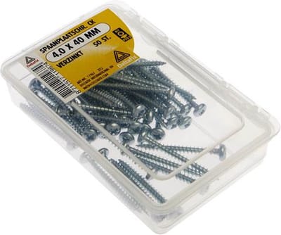Deltafix spaanplaatschroef cilinderkop / kruiskop verzinkt 4.0 x 40 mm 50 st.