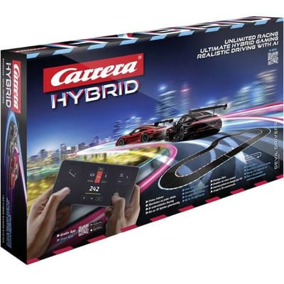 Carrera HYBRID Racebaan - AI Gaming - Devil Drivers - Porsche 911 GT3 R in Black Devil & Red Devil - Besturing via app - Elektrische Autobaan - Bestuurbare auto- 6,09m - 1:50