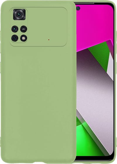 Hoesje - Geschikt voor Xiaomi Poco X4 Pro 5G - Sterk & Shockproof - Hoes Cover - Siliconen Case - Telefoonhoesjes - Groen
