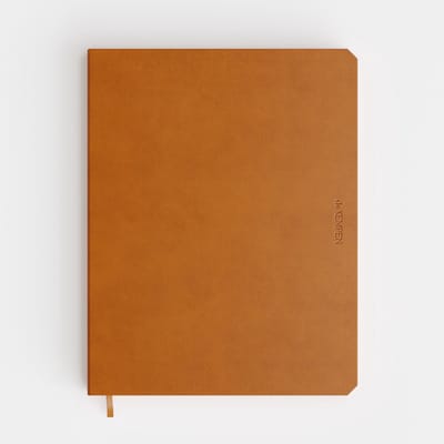 De Kempen - Agenda 2027 - Vertical Planner - Vlakliggend - Marmeren Schutblad - Large 17.1 x 22 cm - Atlas/Cognac