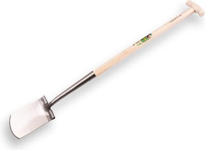 Atlas Zwanenhals spade Diamant gepolijst blad met Hickory 80 cm T-steel.