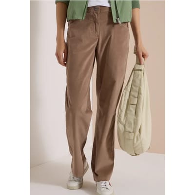 Broek met High Waist en Wide Leg pijpen in een Loose Fit pasvorm