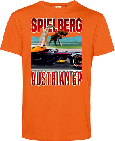 T-shirt Spielberg GP Austian | Formule 1 fan | Max Verstappen / Red Bull racing supporter | Oranje | maat XS