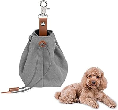 Traktatiezak voor honden, hondenvoederzak, krimpzakken design met clipgesp, voedertas voor hondentraining en training