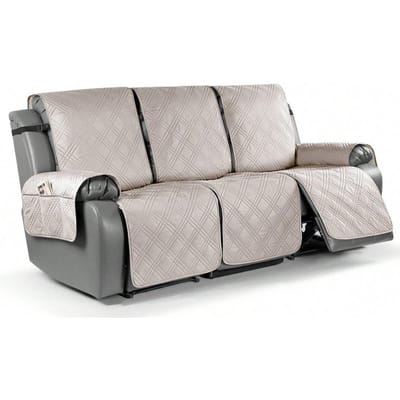 Antislip Fauteuil Bankhoezen 3-zits Elastische Band Bankhoezen Wasbare Meubelbeschermer voor Slaapkamer, Kantoor, Woonkamer