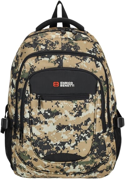 Enrico Benetti Santa Cruz Laptoprugzak 17 inch, 33L - 62038 - Zand Camouflage