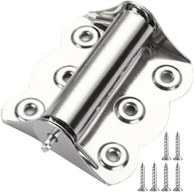 Hordeur Scharnieren - Veerscharnier Deurdranger - Automatisch Sluiten - Roestvrij Staal - 7.2 x 6.9 cm - Zilver