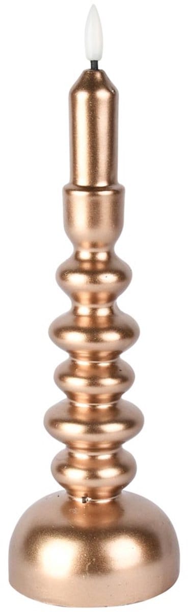 Dekoratief | Kaars 'Girandole', goud, LED, 8x8x24cm | A255940