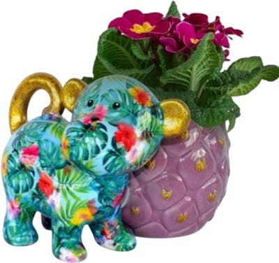 Pomme Pidou - Bloempot - Aap Bubbles - Medium - 002 (L22,2xD19,5xH16,5 CM - keramiek)