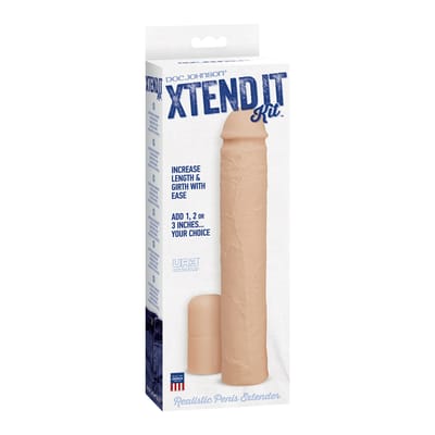 Doc Johnson UR3 sleeve Xtend It Kit beige - 23,11 cm