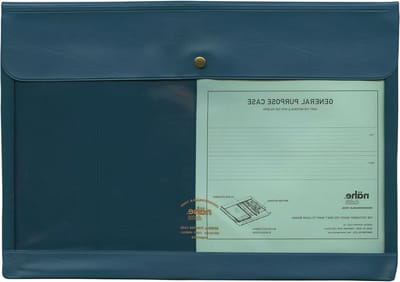 Bureau Organizer - Documentenhouder Opbergmap - Kantoor Organiseren - Binnenwand 3 Zakken - 35 x 25 cm - Blauw