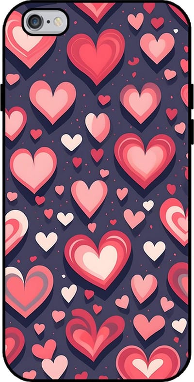 Smartphonica Telefoonhoesje Geschikt voor iPhone 6/6s met Hartjes Opdruk - TPU Backcover Case With Heart Design geschikt voor iPhone 6/6s