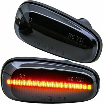 Led Zijknipperlichten - Knipperlichten Smoke - Voertuig Verlichten - Smoked Lens - 2 stuks - Grijs