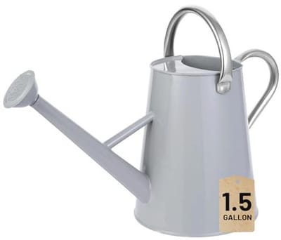 Grote metalen gieter voor buitenplanten - 1,5 liter gegalvaniseerde waterkan