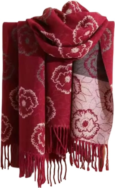N3 Collecties Kasjmier Liefde Sjaals Vrouwelijke Wrap Winter Warm Pashmina Dubbelzijdige Sjaals-Rood