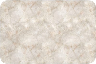 Badmat 90x60 cm - Antislip - Lichtbeige - Goudbruine Nerven - Marmer - Badmatten voor badkamer - Badkamermat - Douchemat - Badkamer mat