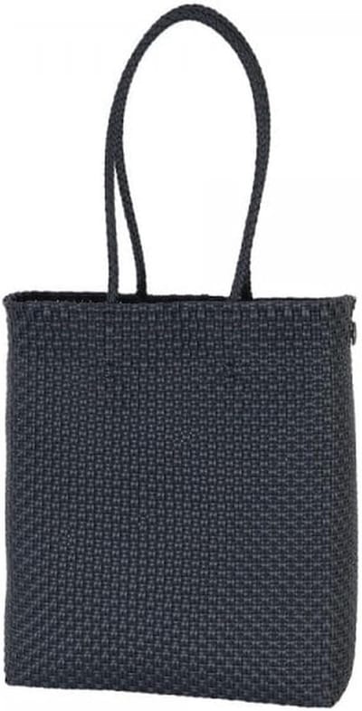 Draagtas - Boodschappentas Mand - Dagelijks Gebruik - Handgemaakt Materiaal - 35x29x10 cm - Donkergrijs