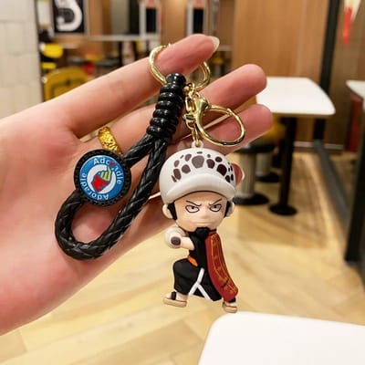 Anime One Piece Sleutelhanger Luffy Zoro Nami Chopper Siliconen Model Hanger Rugzak Decoratieve Sleutelhanger Schattige Pop Auto Sleutelhanger brown