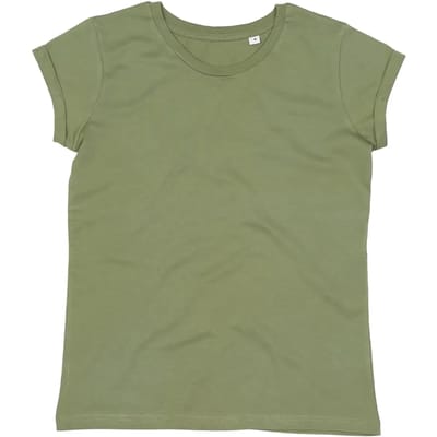 Vrouwen T-shirt met omgeslagen mouwen Mantis
