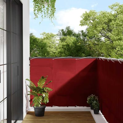 vidaXL - Balkonscherm - Rood - 120x700 - cm - 100% - Polyester - Oxford