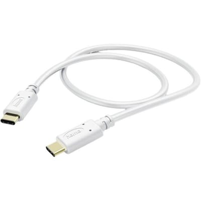 Hama USB-C naar USB-C kabel - Oplaadkabel geschikt voor o.a iPhone / Samsung - Compatibel met smartphones, tablets en laptops - 3A USB2.0 - 480Mbps - 150cm - Wit