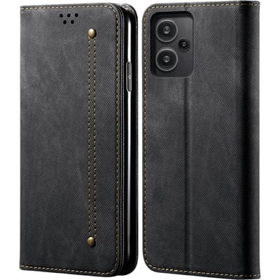 CaseBody Xiaomi Redmi Note 13 Pro Plus Denim Bookcase Zwart