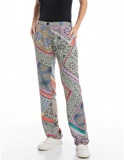 Replay W8828 .000.74056 Broek Veelkleurig S Vrouw