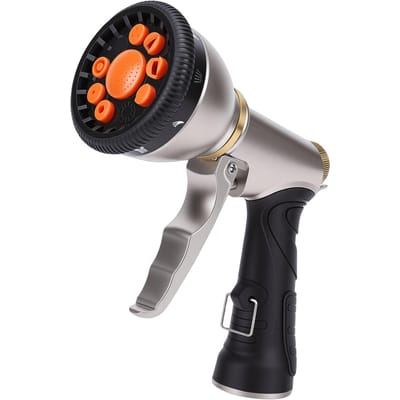 Buse pour Tuyau d'Arrosage en Alliage de Zinc 9 Modes Réglable Haute Pression Pulvérisateur d'Eau pour Jardinage Entretien Pelouse Nettoyage Voiture