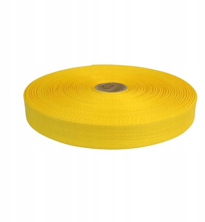 Ariadna Visgraat Band 10mm Geel 50m - Katoen/Polyester