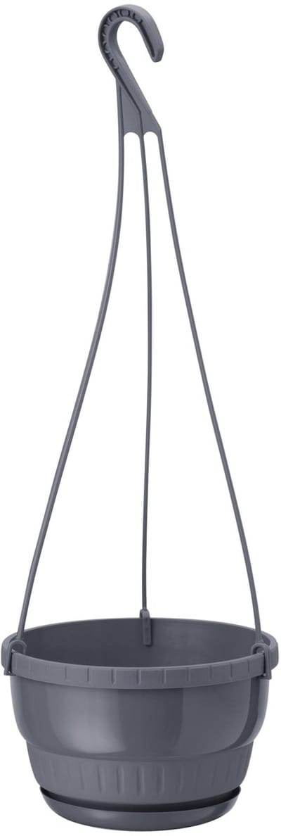 Hangpot Europa Antraciet 22cm met Schotel en Haak
