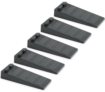 Zwart verstelbare deurstopper - krasbestendig en antislip rubber voor balkondeuren en kinderkamer