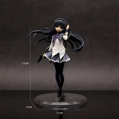 19CM Schattig Kaname Madoka Anime PVC Figuur Model Kawaii Poppetje Actiebeeldje Bureau Decoratie Vakantiecadeau voor Fans black