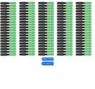 Optische vezeladapter SC/APC voor snelle connectie - 100 stuks, rechte stekker, hoge kwaliteit, betrouwbare verbinding