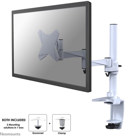 Neomounts FPMA-D1330WHITE Monitorarm 1 scherm - 10-30" - 0-9 kg - wit