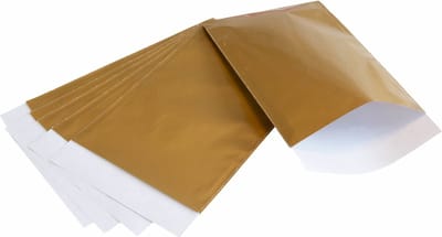 200x papieren zakjes Goud 17,5x25cm