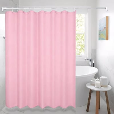 Textiel Douchegordijn - Badkamer Gordijn - Badkamer Scheiden - Anti-schimmel Waterdicht - 180x200 cm - Roze