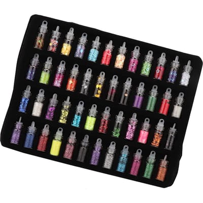 48 Flessen Flash Pailletten Poeder Decoratie DIY Sieraden Epoxy Vorm Maakgereedschap