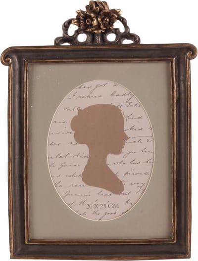 Baroque - Fotolijst - Fotolijst 20x25 cm - Zwart - Resin - Staand - 35x26x1 - Polyresin