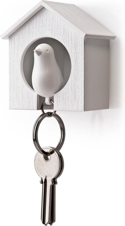 Sparrow Sleutelhanger - Wit/Wit - Qualy