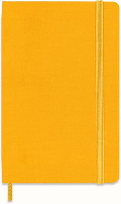 Klassiek Notitieboek Zakformaat Gelinieerd Harde Kaft Zonnig Geel